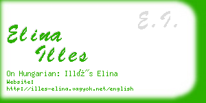 elina illes business card